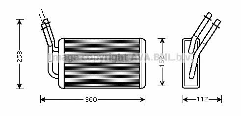 AVA FD6316 Heat exchanger, interior heating FD6316: Buy near me in Poland at 2407.PL - Good price!