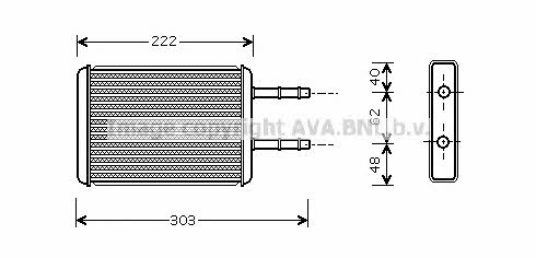AVA FD6353 Heat exchanger, interior heating FD6353: Buy near me in Poland at 2407.PL - Good price!