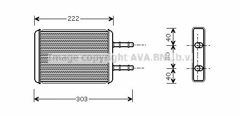 AVA FD6355 Heat exchanger, interior heating FD6355: Buy near me in Poland at 2407.PL - Good price!