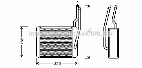 AVA FD6356 Heat exchanger, interior heating FD6356: Buy near me in Poland at 2407.PL - Good price!