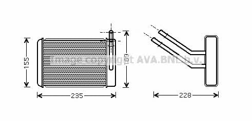 AVA FD6360 Heat exchanger, interior heating FD6360: Buy near me in Poland at 2407.PL - Good price!