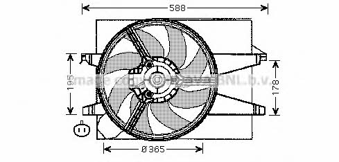 AVA FD7541 Hub, engine cooling fan wheel FD7541: Buy near me in Poland at 2407.PL - Good price!