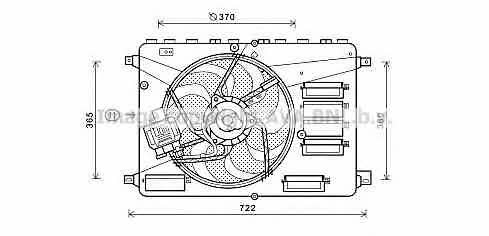 AVA FD7554 Hub, engine cooling fan wheel FD7554: Buy near me in Poland at 2407.PL - Good price!