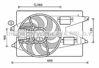 AVA FD7555 Hub, engine cooling fan wheel FD7555: Buy near me in Poland at 2407.PL - Good price!