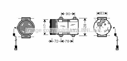 AVA FDAK285 Компрессор кондиционера FDAK285: Отличная цена - Купить в Польше на 2407.PL!