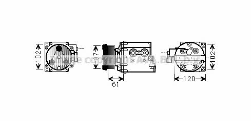 AVA FDAK436 Компрессор кондиционера FDAK436: Отличная цена - Купить в Польше на 2407.PL!