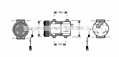 AVA FDK160 Compressor, air conditioning FDK160: Buy near me in Poland at 2407.PL - Good price!