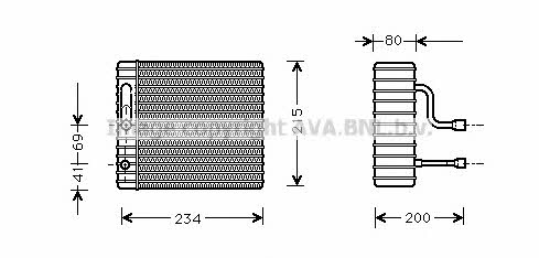 AVA FDV104 Air conditioner evaporator FDV104: Buy near me in Poland at 2407.PL - Good price!