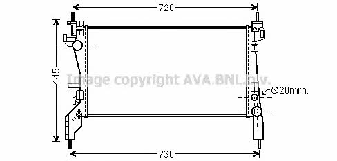 AVA FT2380 Радіатор охолодження двигуна FT2380: Приваблива ціна - Купити у Польщі на 2407.PL!