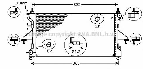 AVA FT2398 Radiator, engine cooling FT2398: Buy near me in Poland at 2407.PL - Good price!