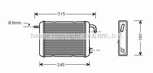 AVA FT6129 Heat exchanger, interior heating FT6129: Buy near me in Poland at 2407.PL - Good price!