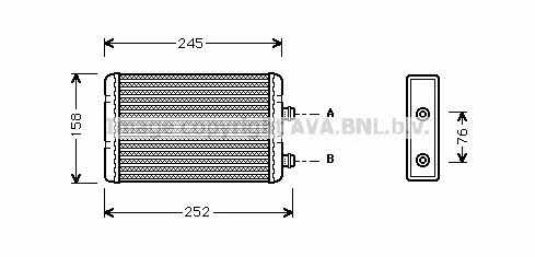 AVA FT6220 Heat exchanger, interior heating FT6220: Buy near me in Poland at 2407.PL - Good price!