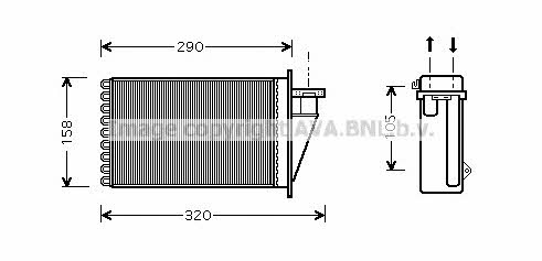 AVA FT6266 Heat exchanger, interior heating FT6266: Buy near me in Poland at 2407.PL - Good price!
