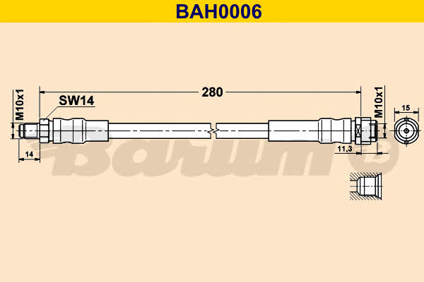 Barum BAH0006 Przewód hamulcowy elastyczny BAH0006: Dobra cena w Polsce na 2407.PL - Kup Teraz!