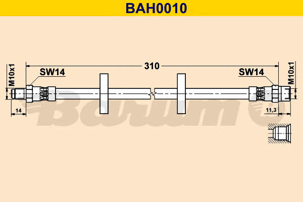 Barum BAH0010 Bremsschlauch BAH0010: Kaufen Sie zu einem guten Preis in Polen bei 2407.PL!