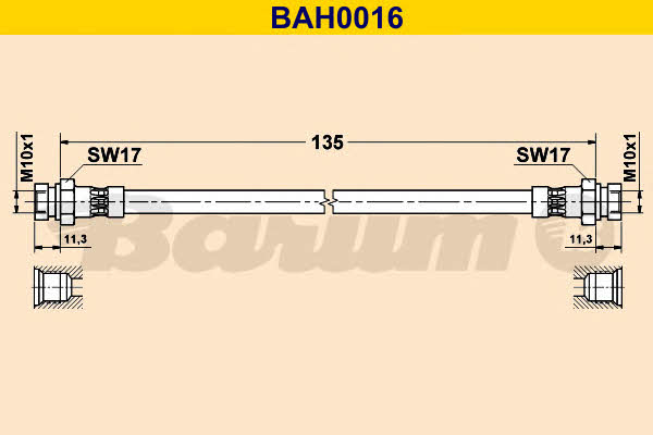 Barum BAH0016 Przewód hamulcowy elastyczny BAH0016: Dobra cena w Polsce na 2407.PL - Kup Teraz!