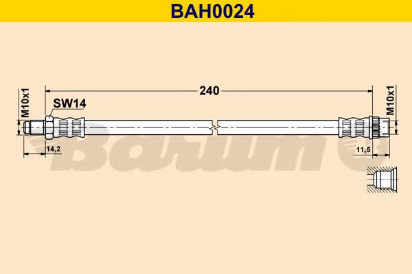 Barum BAH0024 Przewód hamulcowy elastyczny BAH0024: Dobra cena w Polsce na 2407.PL - Kup Teraz!