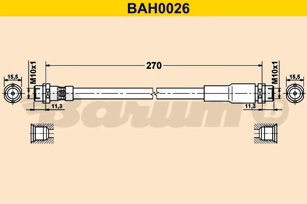 Barum BAH0026 Przewód hamulcowy elastyczny BAH0026: Dobra cena w Polsce na 2407.PL - Kup Teraz!