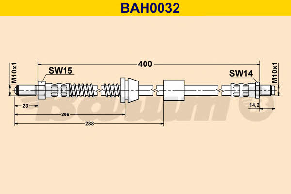 Barum BAH0032 Brake Hose BAH0032: Buy near me in Poland at 2407.PL - Good price!