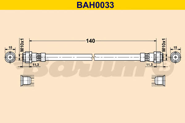 Barum BAH0033 Przewód hamulcowy elastyczny BAH0033: Dobra cena w Polsce na 2407.PL - Kup Teraz!