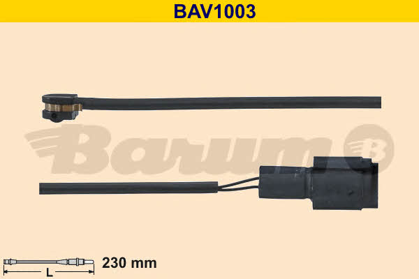 Barum BAV1003 Датчик износа тормозных колодок BAV1003: Отличная цена - Купить в Польше на 2407.PL!