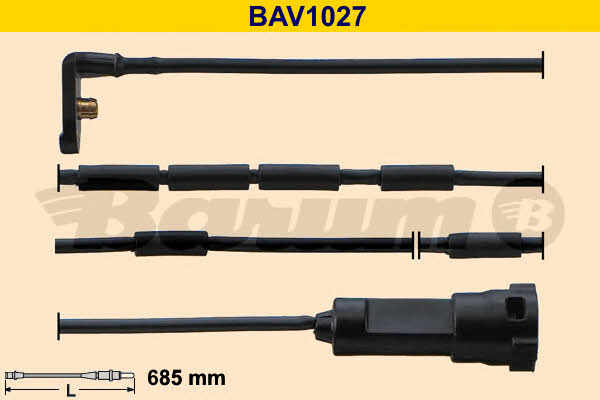 Barum BAV1027 Warning contact, brake pad wear BAV1027: Buy near me at 2407.PL in Poland at an Affordable price!