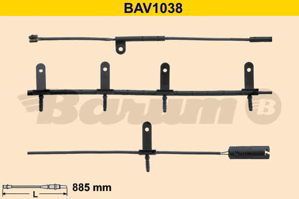 Barum BAV1038 Датчик зносу гальмівних колодок BAV1038: Купити у Польщі - Добра ціна на 2407.PL!