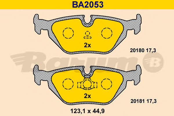 Barum BA2053 Тормозные колодки дисковые, комплект BA2053: Отличная цена - Купить в Польше на 2407.PL!