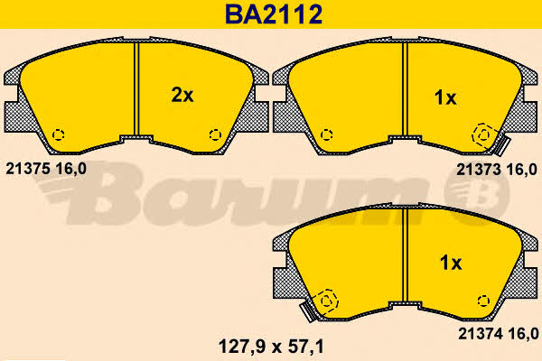 Barum BA2112 Klocki hamulcowe, zestaw BA2112: Dobra cena w Polsce na 2407.PL - Kup Teraz!