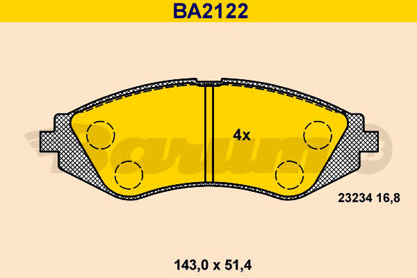 Barum BA2122 Scheibenbremsbeläge, Set BA2122: Kaufen Sie zu einem guten Preis in Polen bei 2407.PL!