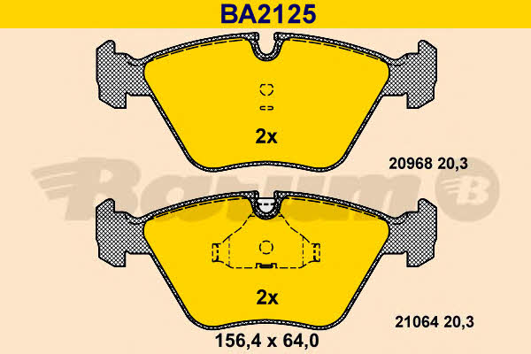 Barum BA2125 Scheibenbremsbeläge, Set BA2125: Kaufen Sie zu einem guten Preis in Polen bei 2407.PL!