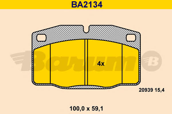 Barum BA2134 Brake Pad Set, disc brake BA2134: Buy near me in Poland at 2407.PL - Good price!