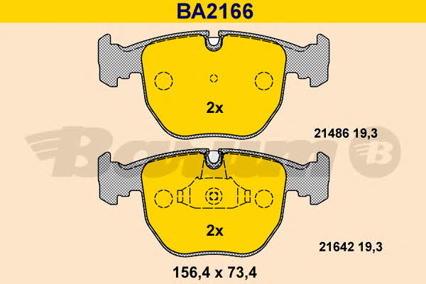 Barum BA2166 Тормозные колодки дисковые, комплект BA2166: Отличная цена - Купить в Польше на 2407.PL!