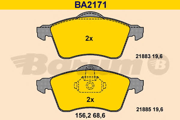 Barum BA2171 Scheibenbremsbeläge, Set BA2171: Kaufen Sie zu einem guten Preis in Polen bei 2407.PL!