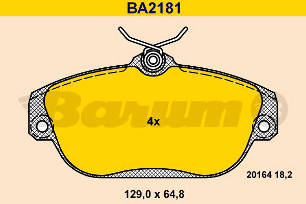 Barum BA2181 Brake Pad Set, disc brake BA2181: Buy near me in Poland at 2407.PL - Good price!