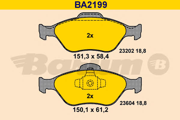 Barum BA2199 Klocki hamulcowe, zestaw BA2199: Dobra cena w Polsce na 2407.PL - Kup Teraz!