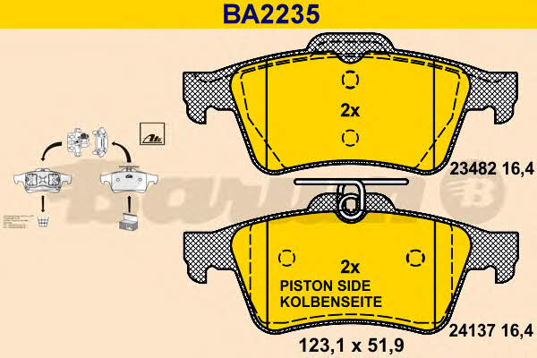 Barum BA2235 Тормозные колодки дисковые, комплект BA2235: Купить в Польше - Отличная цена на 2407.PL!