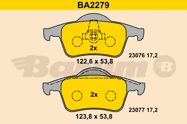 Barum BA2279 Тормозные колодки дисковые, комплект BA2279: Отличная цена - Купить в Польше на 2407.PL!
