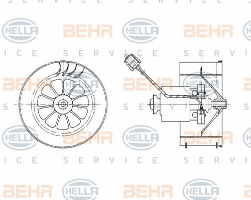 Behr-Hella 8EW 009 158-331 Fan assy - heater motor 8EW009158331: Buy near me in Poland at 2407.PL - Good price!