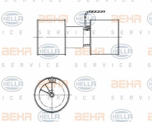 Fan assy - heater motor Behr-Hella 8EW 009 159-791