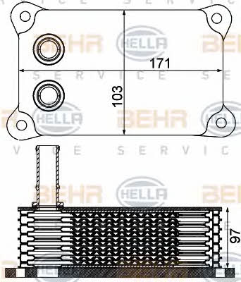 Behr-Hella 8MO 376 797-161 Oil cooler 8MO376797161: Buy near me in Poland at 2407.PL - Good price!