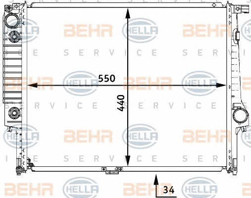 Behr-Hella 8MK 376 722-531 Радиатор охлаждения двигателя 8MK376722531: Отличная цена - Купить в Польше на 2407.PL!