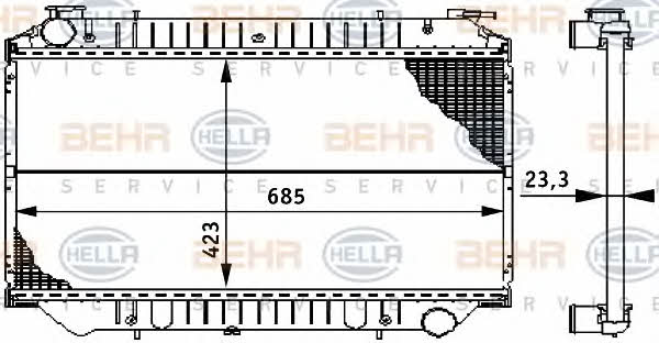 Behr-Hella 8MK 376 722-581 Radiator, engine cooling 8MK376722581: Buy near me at 2407.PL in Poland at an Affordable price!