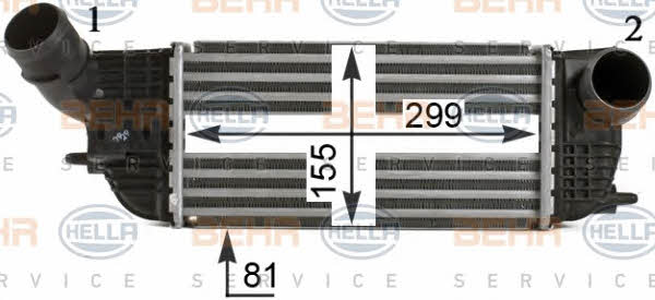 Chłodnica powietrza doładowującego (intercooler) Behr-Hella 8ML 376 910-311