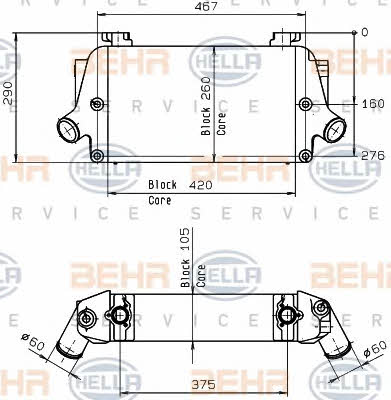 Chłodnica oleju Behr-Hella 8MO 376 765-531