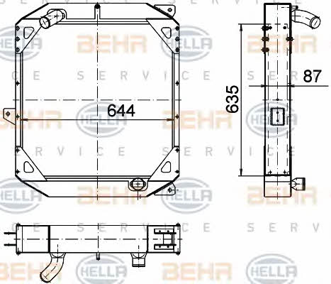 Behr-Hella 8MK 376 774-581 Радіатор охолодження двигуна 8MK376774581: Приваблива ціна - Купити у Польщі на 2407.PL!