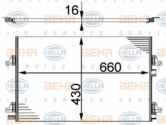 Радиатор кондиционера (Конденсатор) Behr-Hella 8FC 351 301-431