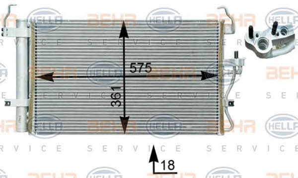 Behr-Hella 8FC 351 302-351 Радіатор кондиціонера (Конденсатор) 8FC351302351: Приваблива ціна - Купити у Польщі на 2407.PL!