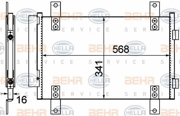 Behr-Hella 8FC 351 303-611 Радиатор кондиционера (Конденсатор) 8FC351303611: Отличная цена - Купить в Польше на 2407.PL!