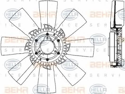Вентилятор радиатора охлаждения Behr-Hella 8MV 376 729-461